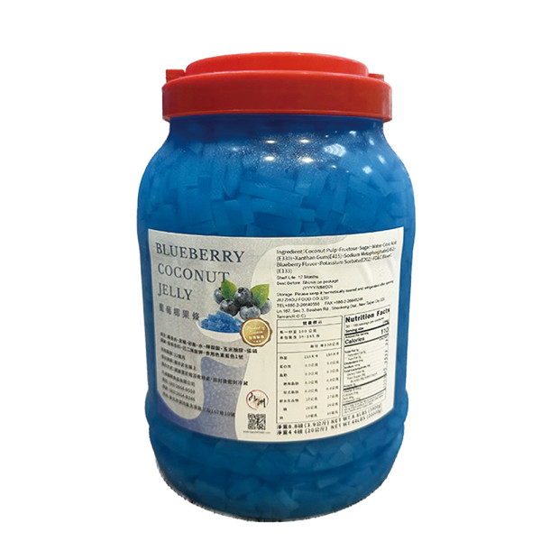 JIU ZHOU FOOD CO LTD｜TAIWAN BUBBLE TEA SUPPLIER｜BUBBLE TEA RAW MATERIALS_Blueberry Coconut Jelly(Export)
